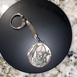 Vintage Catholic Roma Italy Keychain